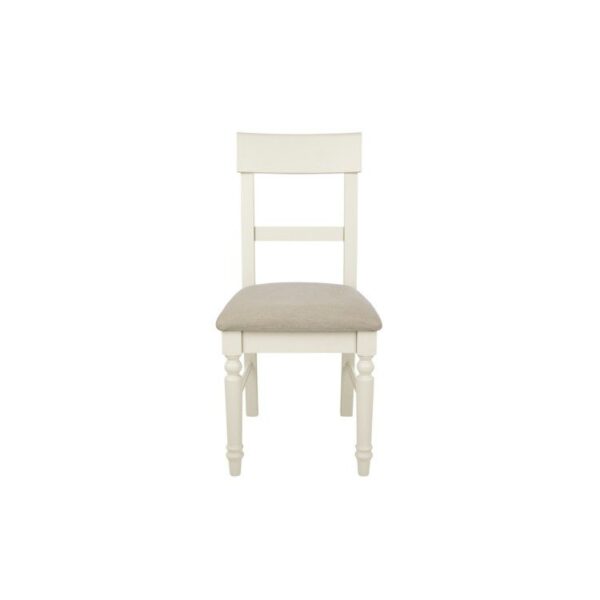 Dorset White Upholstered Dining Chairs-Pair