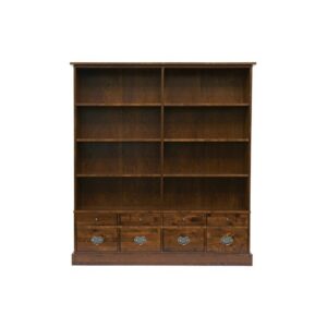 Garrat Chestnut Bookcase 8 Drawer