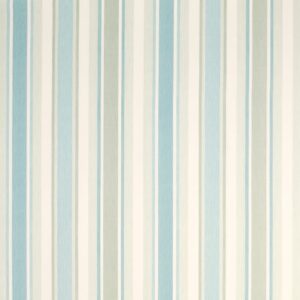 Awning Stripe Pistachio/Duck Egg Curtain Fabric