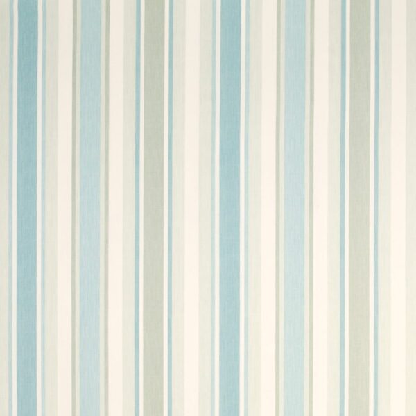 Awning Stripe Pistachio/Duck Egg Curtain Fabric