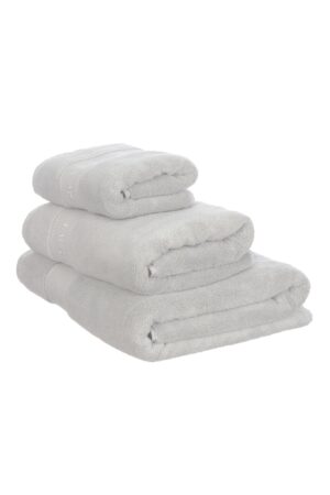 Luksuriøse håndklær i duegrå