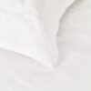 Shalford Single Satin Stripe White Cotton Duvet Cover